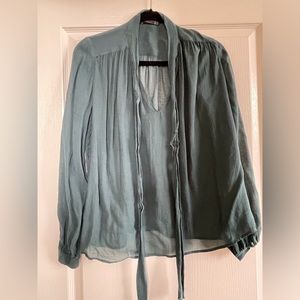 Zara shirt with neck ties.